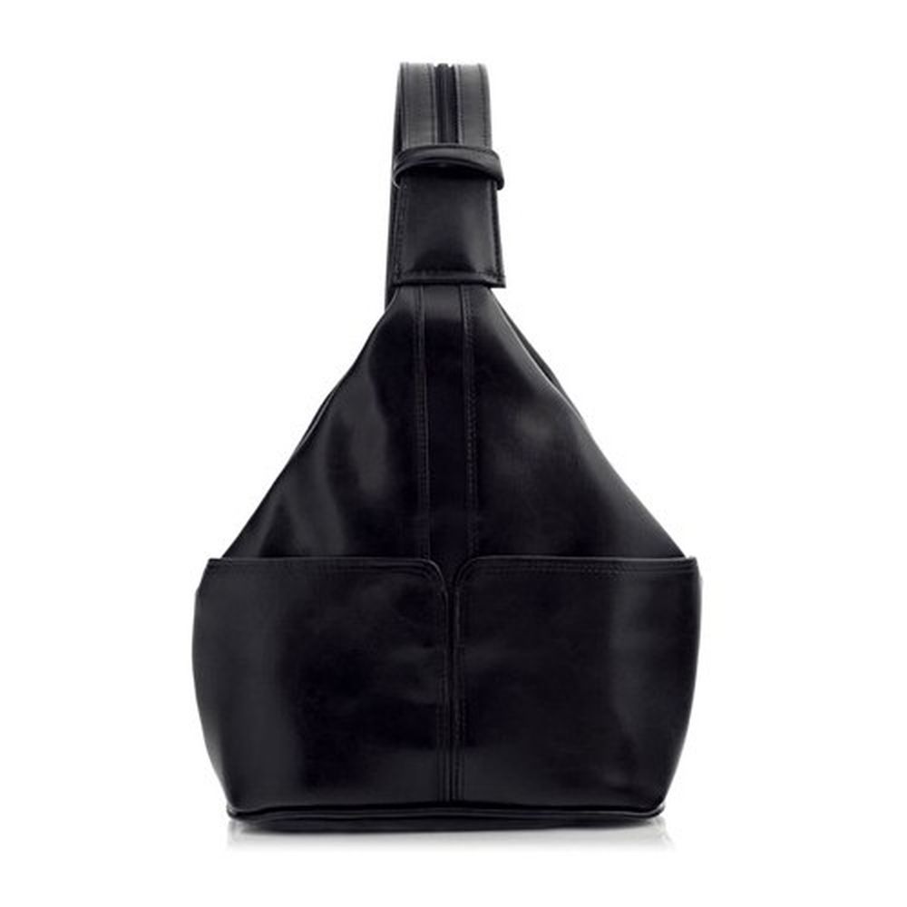 czarny plecak skorzany lakier telimene rl25